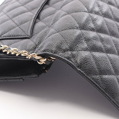 マトラッセ チェーンウォレット キャビアスキン ブラック ゴールド金具 シャネル バッグ CHANEL