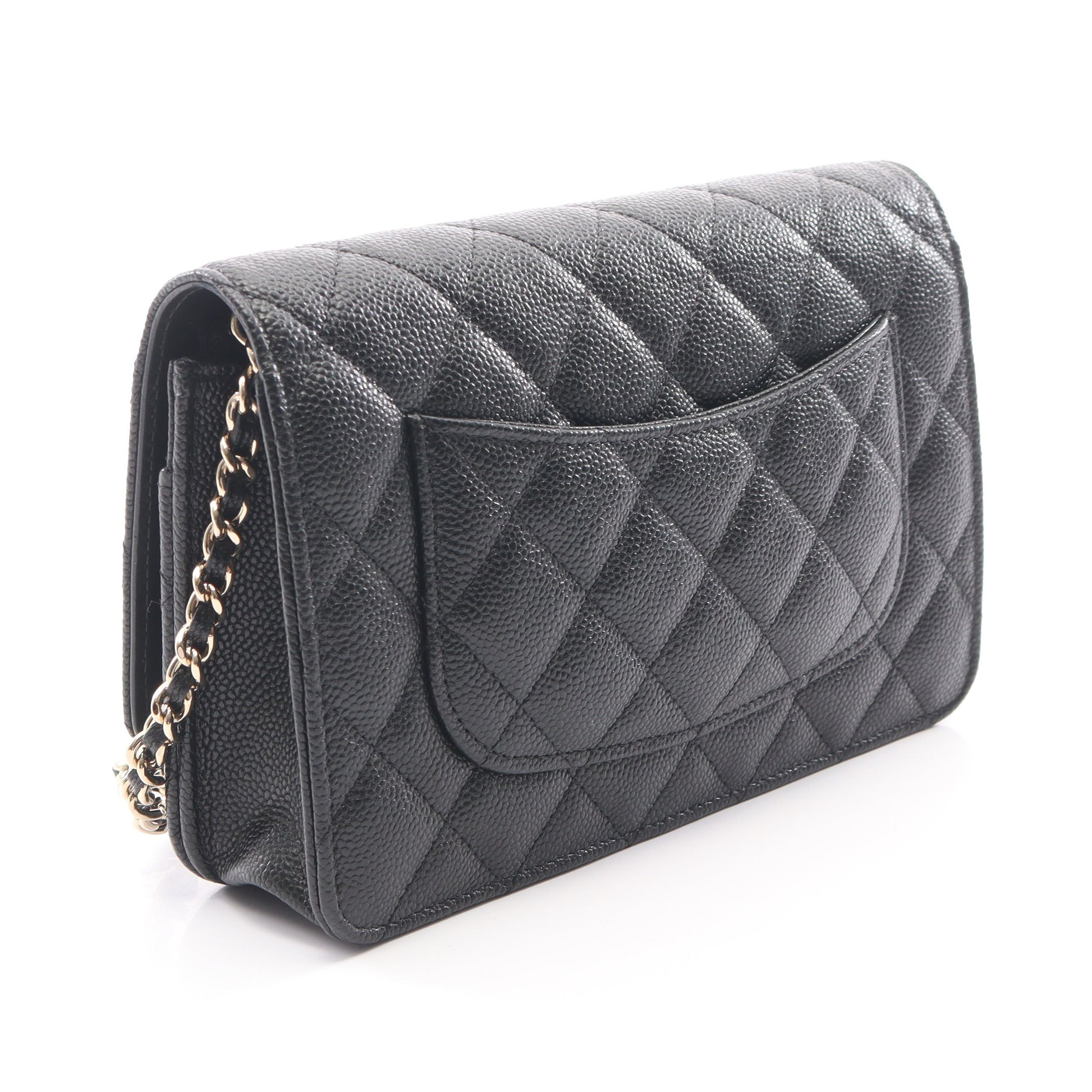 マトラッセ チェーンウォレット キャビアスキン ブラック ゴールド金具 シャネル バッグ CHANEL