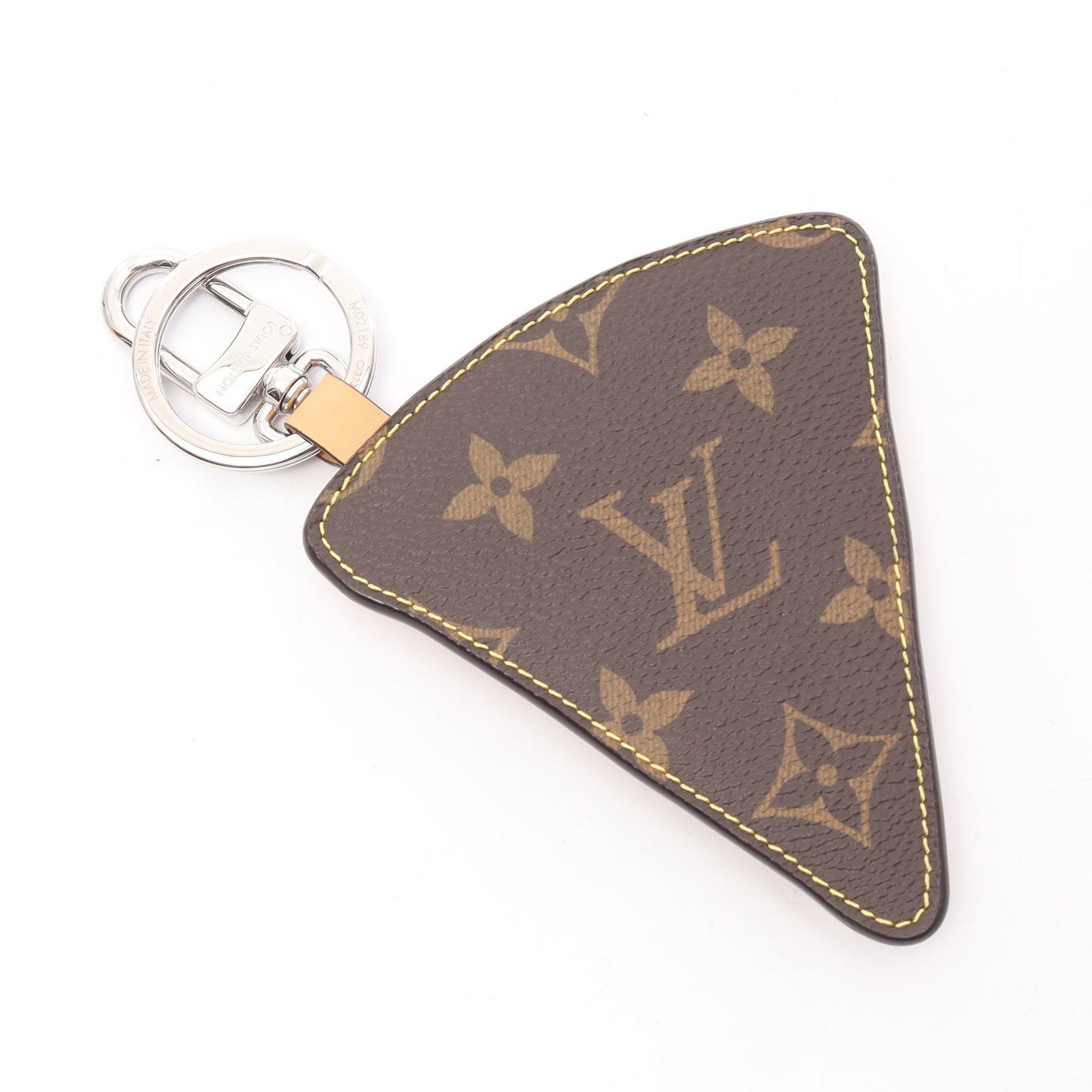 ピザ モノグラム バッグチャーム PVC レザー ライトブラウン マルチカラー ルイヴィトン 財布・小物 LOUIS VUITTON
