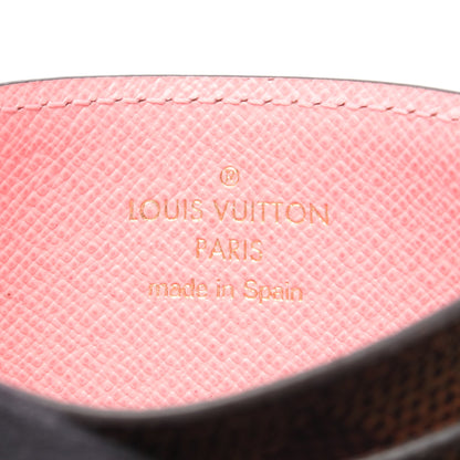 ポルト カルト サーンプル ダミエエベヌ スタッズ カードケース PVC ブラウン ピンク ルイヴィトン 財布・小物 LOUIS VUITTON