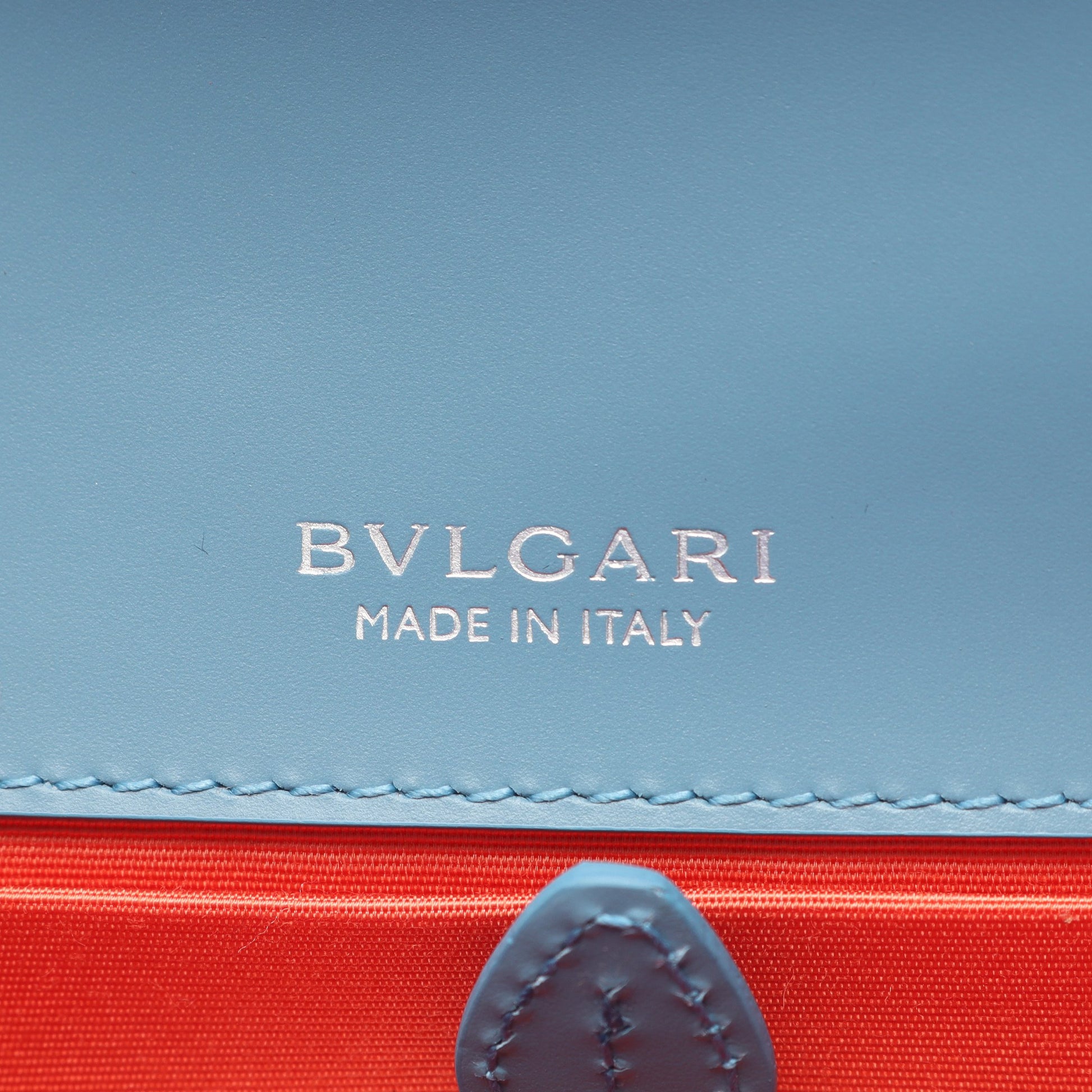 セルペンティ フォーエバー クロスボディ チェーンショルダーバッグ レザー ブルー ブルガリ バッグ BVLGARI