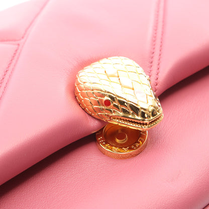 セルペンティ カボション 2WAY チェーンハンドバッグ レザー ピンク ブルガリ バッグ BVLGARI