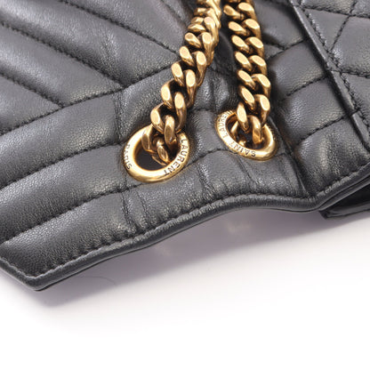 エンヴェロップ ミディアム チェーンショルダーバッグ レザー ブラック サンローランパリ バッグ SAINT LAURENT PARIS