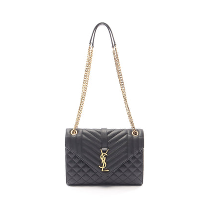 エンヴェロップ ミディアム チェーンショルダーバッグ レザー ブラック サンローランパリ バッグ SAINT LAURENT PARIS