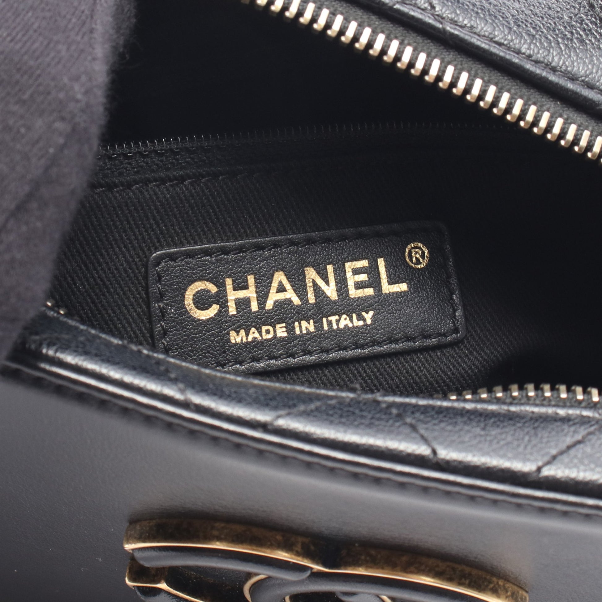 マトラッセ トップハンドル 2WAY チェーンショルダーバッグ レザー ブラック ゴールド金具 シャネル バッグ CHANEL