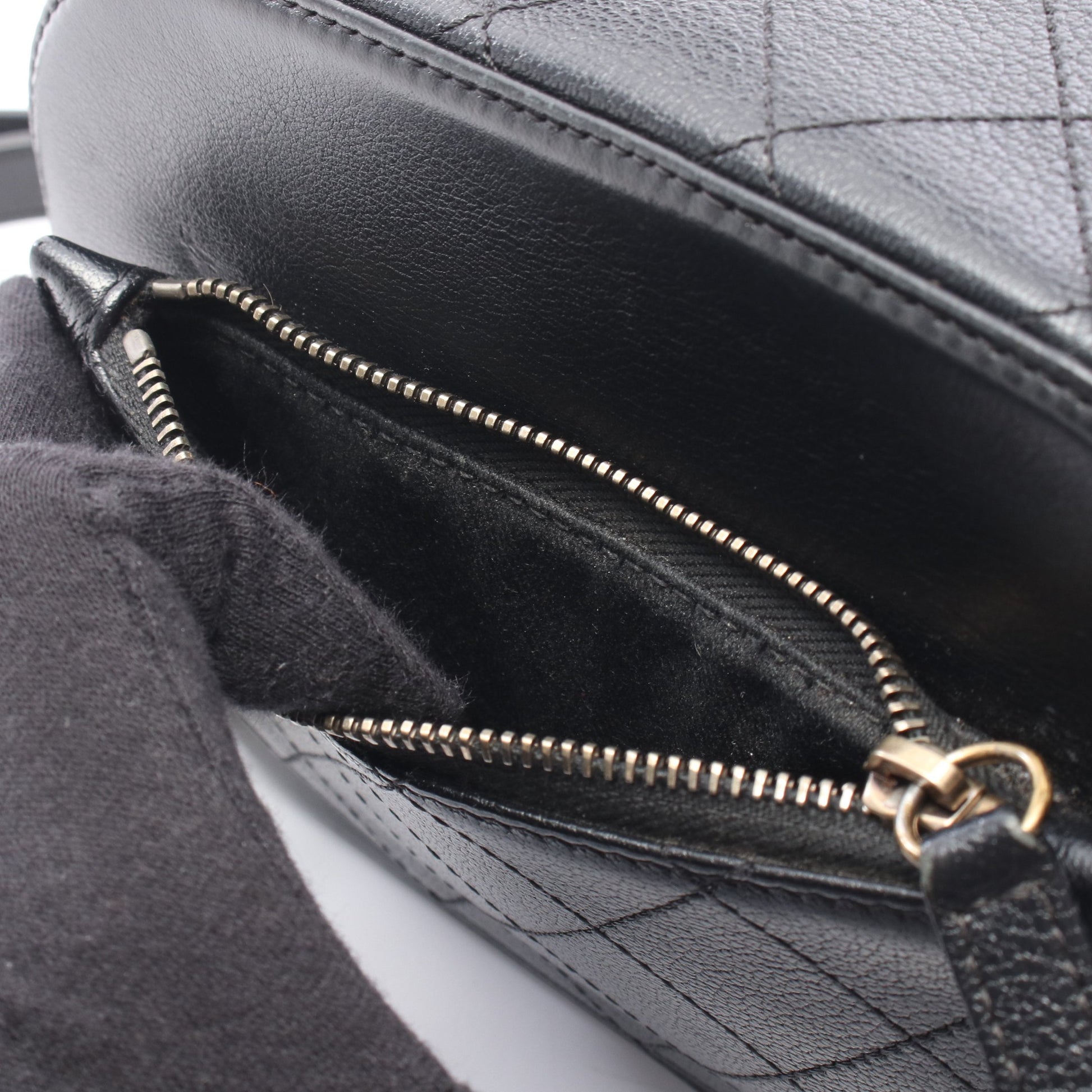 マトラッセ トップハンドル 2WAY チェーンショルダーバッグ レザー ブラック ゴールド金具 シャネル バッグ CHANEL