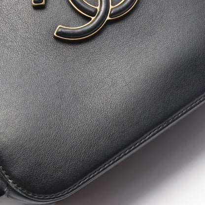 マトラッセ トップハンドル 2WAY チェーンショルダーバッグ レザー ブラック ゴールド金具 シャネル バッグ CHANEL