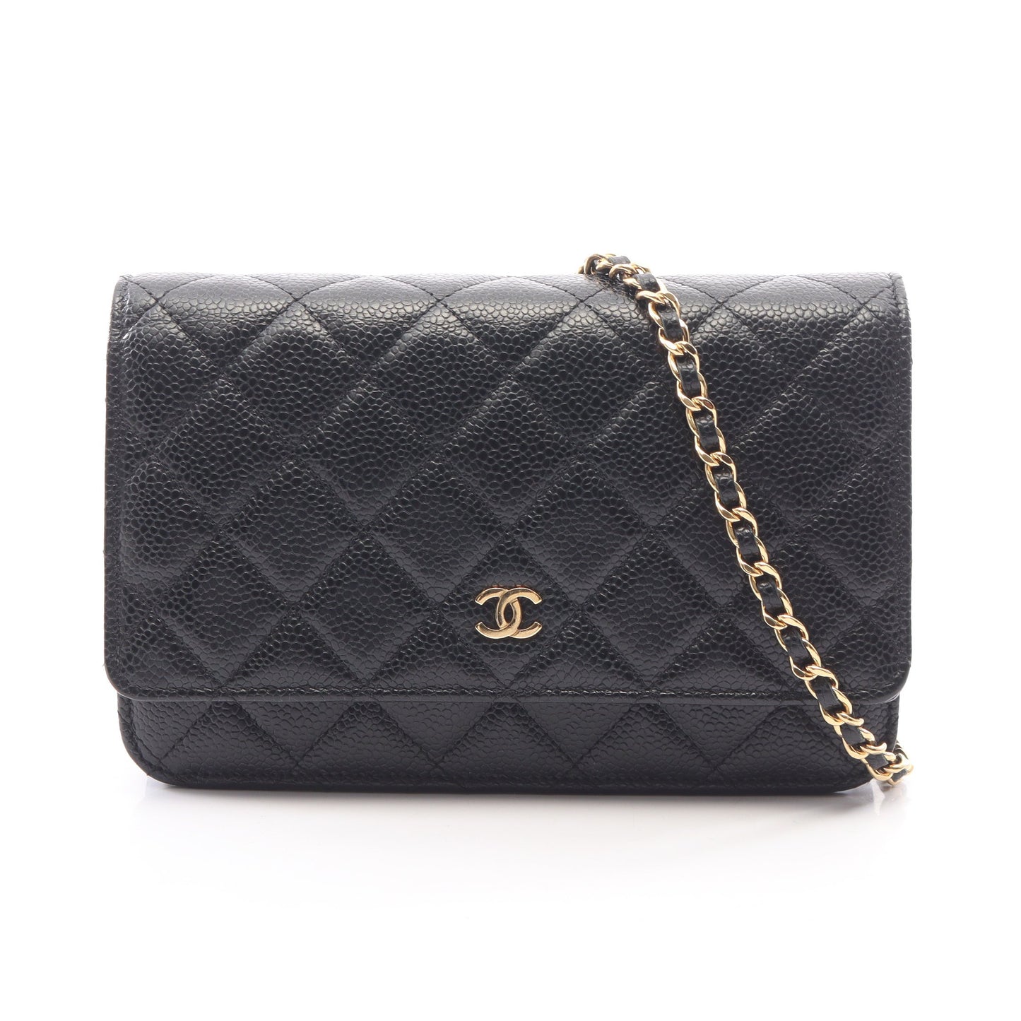 マトラッセ チェーンウォレット キャビアスキン ブラック ゴールド金具 シャネル バッグ CHANEL
