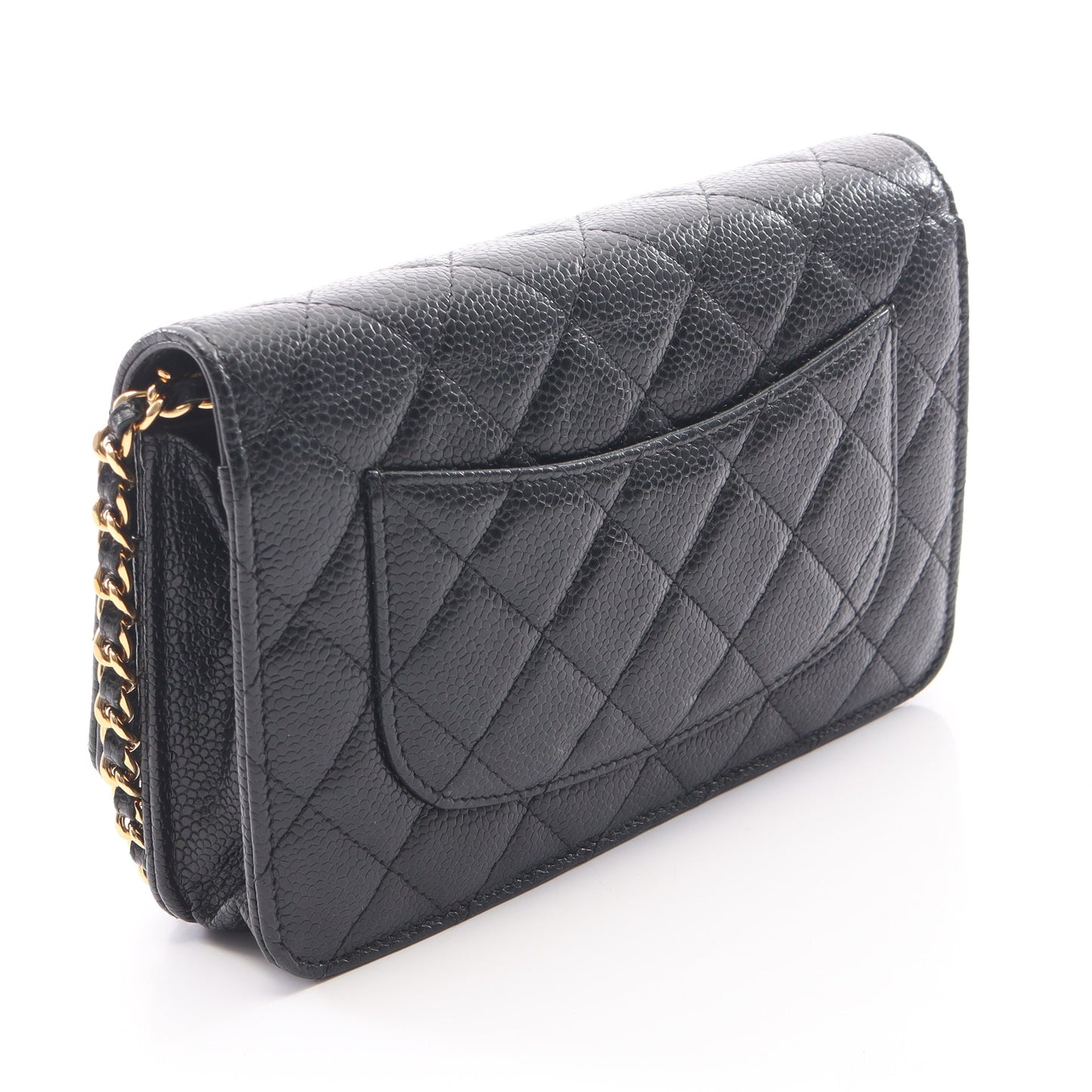 マトラッセ チェーンウォレット キャビアスキン ブラック ゴールド金具 シャネル バッグ CHANEL