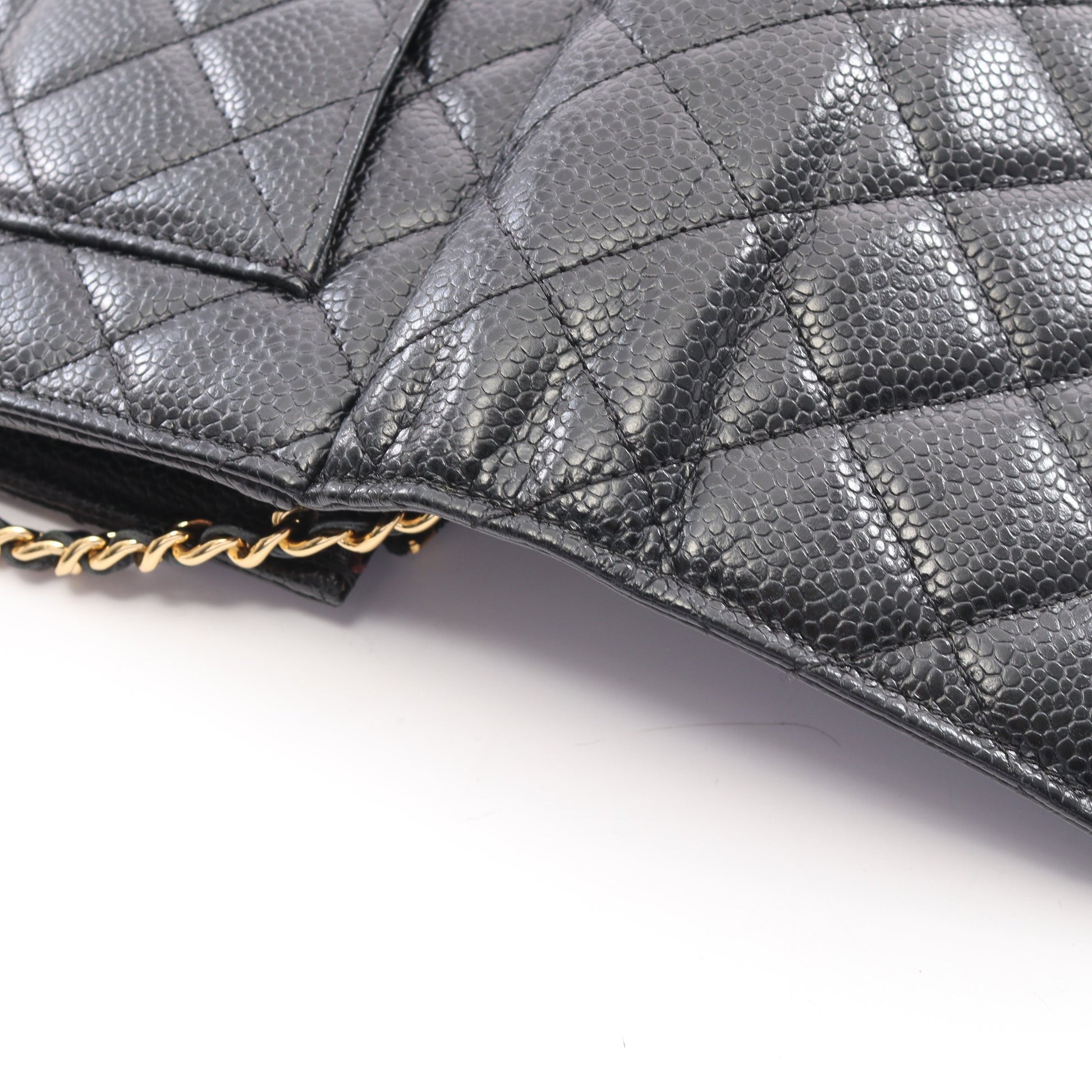 マトラッセ チェーンウォレット キャビアスキン ブラック ゴールド金具 シャネル バッグ CHANEL