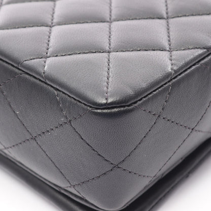 マトラッセ チェーンショルダーバッグ ラムスキン ブラック ゴールド金具 シャネル バッグ CHANEL