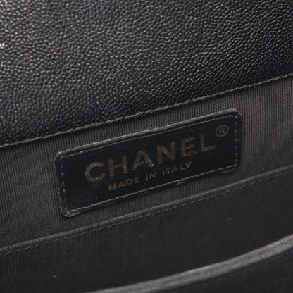ボーイシャネル マトラッセ チェーンショルダーバッグ キャビアスキン ブラック ゴールド金具 シャネル バッグ CHANEL