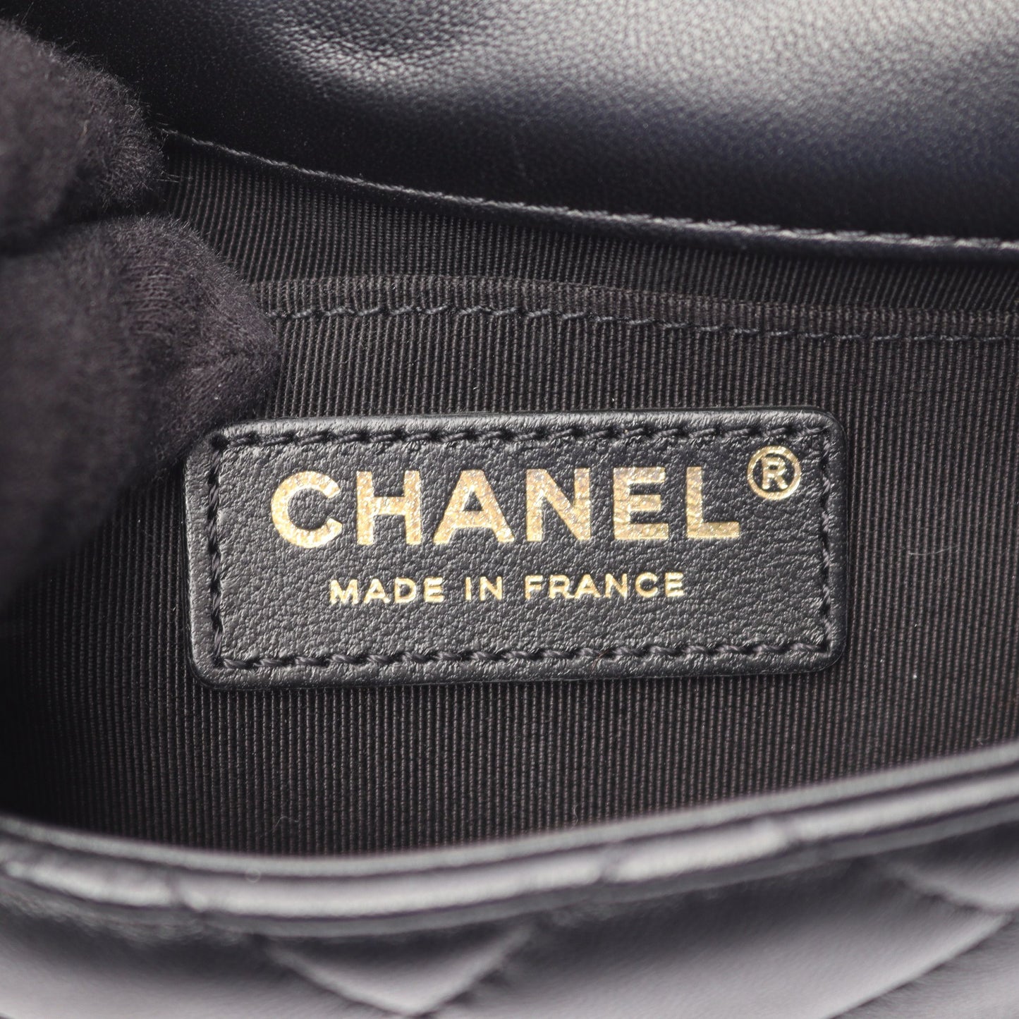 マトラッセ チェーンアラウンド パール チェーンショルダーバッグ ラムスキン ブラック ゴールド金具 シャネル バッグ CHANEL