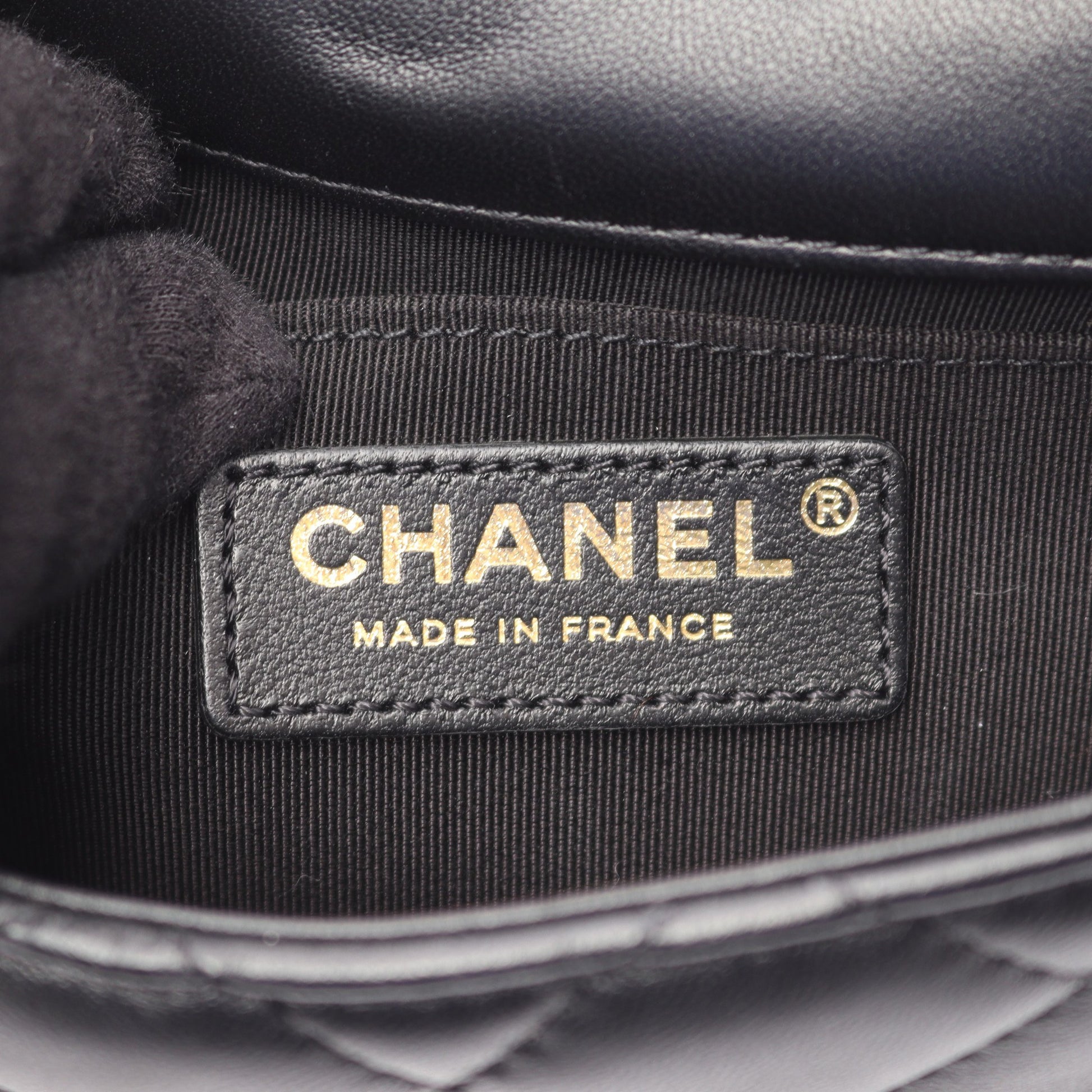 マトラッセ チェーンアラウンド パール チェーンショルダーバッグ ラムスキン ブラック ゴールド金具 シャネル バッグ CHANEL