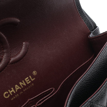 マトラッセ Wフラップ Wチェーンショルダーバッグ キャビアスキン ブラック ゴールド金具 シャネル バッグ CHANEL