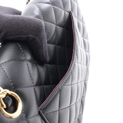 マトラッセ Wフラップ Wチェーンショルダーバッグ ラムスキン ブラック ゴールド金具 シャネル バッグ CHANEL