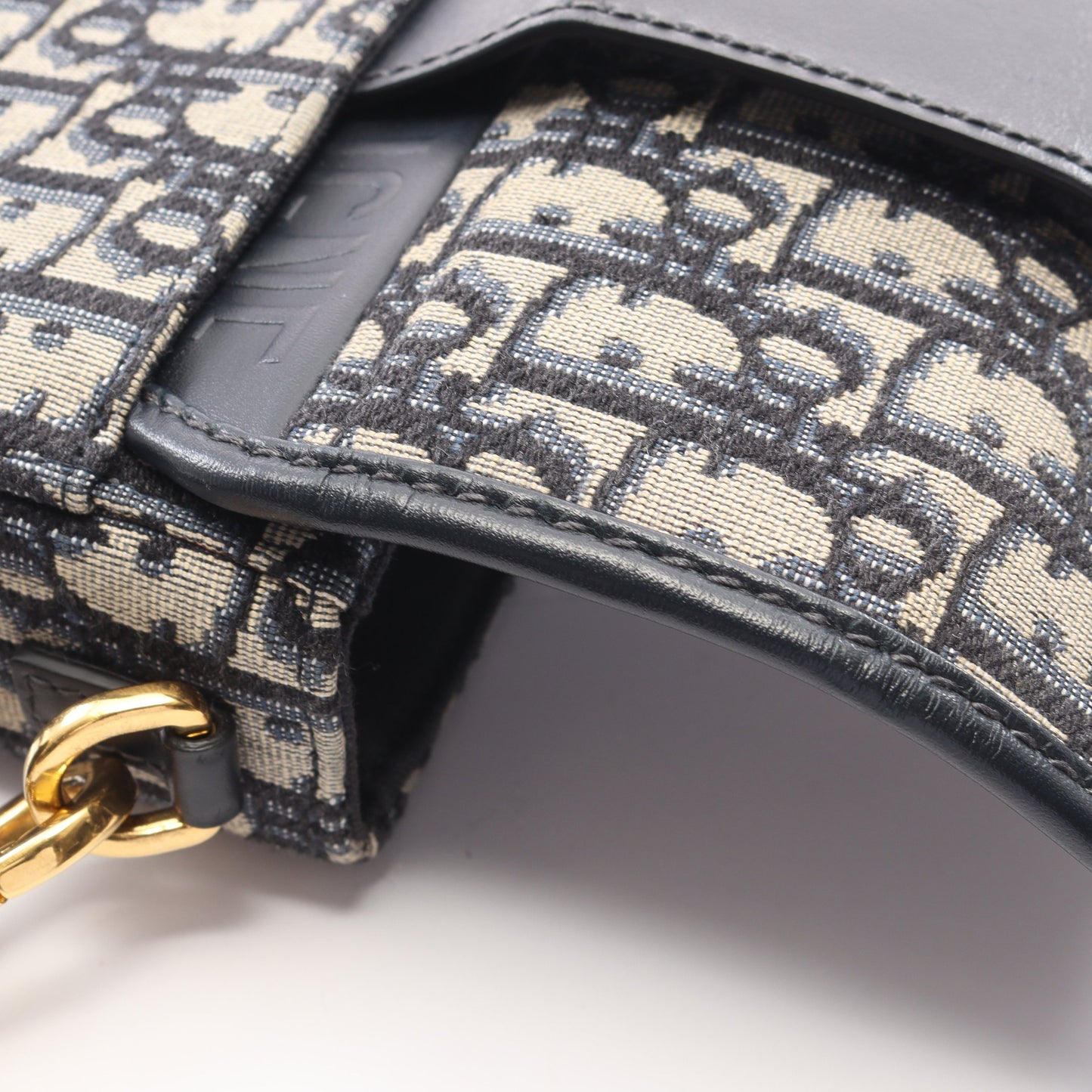 30 MONTAIGNE モンテーニュ ボックス オブリーク ショルダーバッグ キャンバス レザー ネイビー クリスチャンディオール バッグ Christian Dior