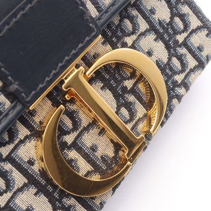 30 MONTAIGNE モンテーニュ ボックス オブリーク ショルダーバッグ キャンバス レザー ネイビー クリスチャンディオール バッグ Christian Dior