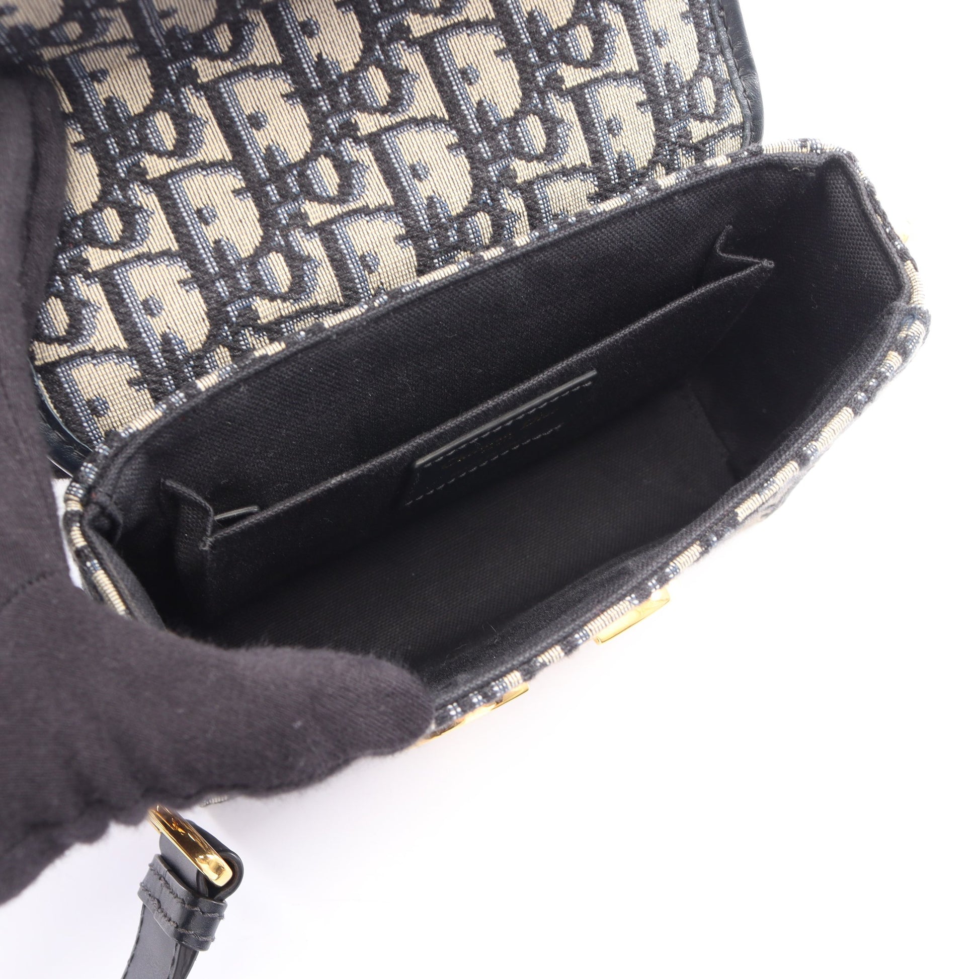30 MONTAIGNE モンテーニュ ボックス オブリーク ショルダーバッグ キャンバス レザー ネイビー クリスチャンディオール バッグ Christian Dior