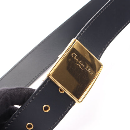 30 MONTAIGNE モンテーニュ ボックス オブリーク ショルダーバッグ キャンバス レザー ネイビー クリスチャンディオール バッグ Christian Dior