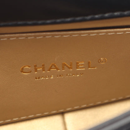 マトラッセ ミニフラップバッグ チェーンショルダーバッグ ラムスキン ブラック ゴールド金具 シャネル バッグ CHANEL