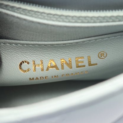 ミニマトラッセ チェーンショルダーバッグ ラムスキン グレーグリーン ゴールド金具 シャネル バッグ CHANEL