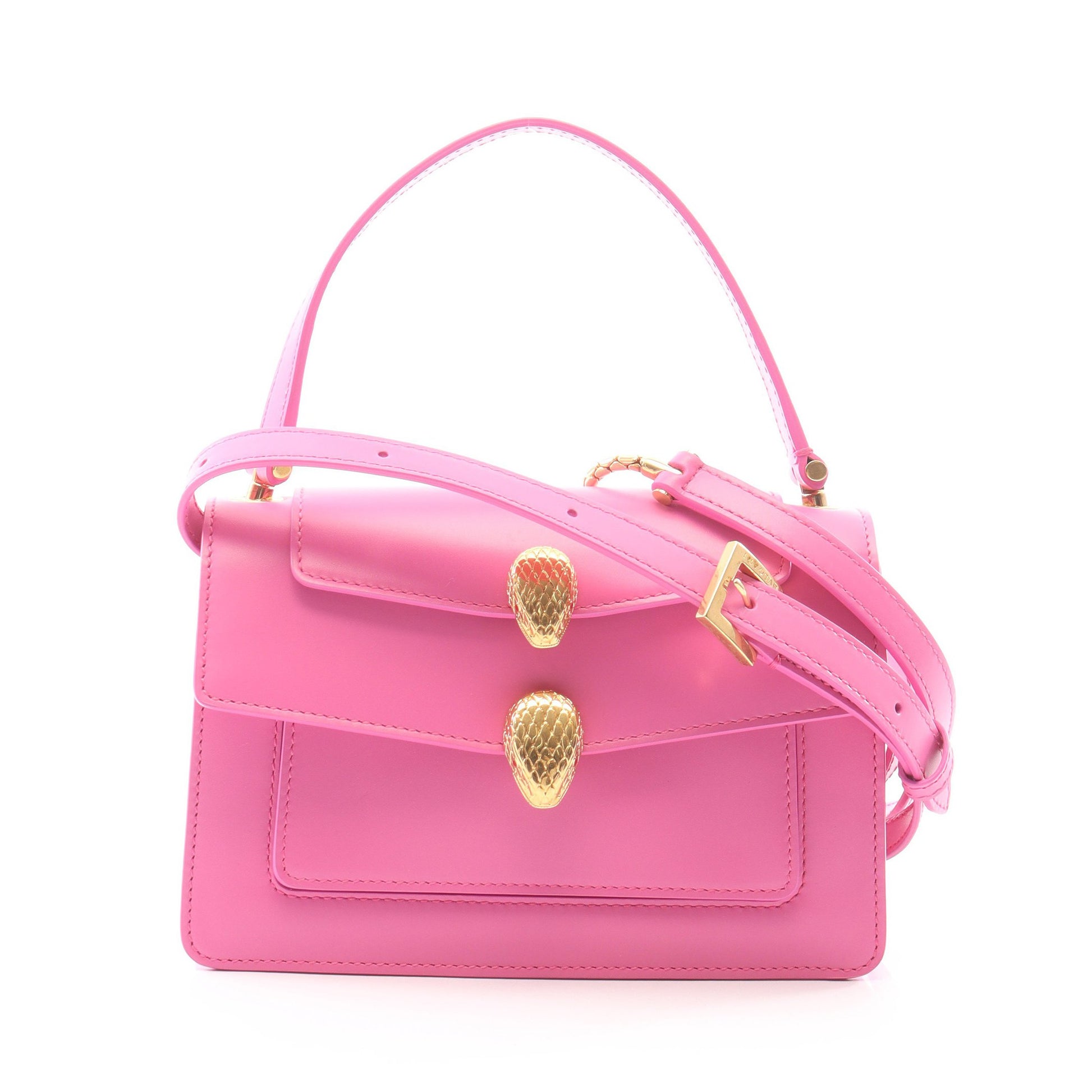 BVLGARI × ALEXANDER WANG セルペンティ 2WAY ハンドバッグ レザー ピンク ブルガリ バッグ BVLGARI
