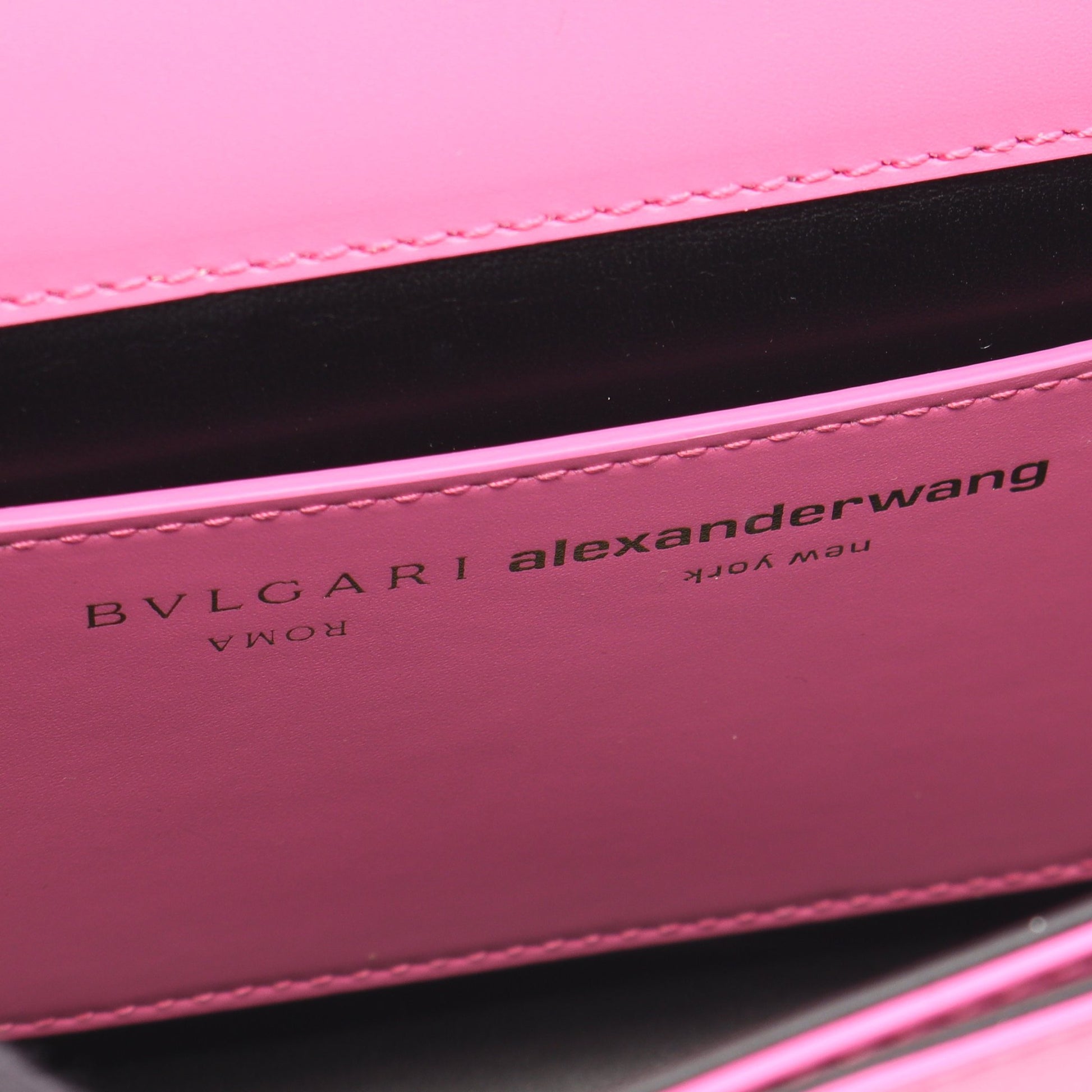 BVLGARI × ALEXANDER WANG セルペンティ 2WAY ハンドバッグ レザー ピンク ブルガリ バッグ BVLGARI
