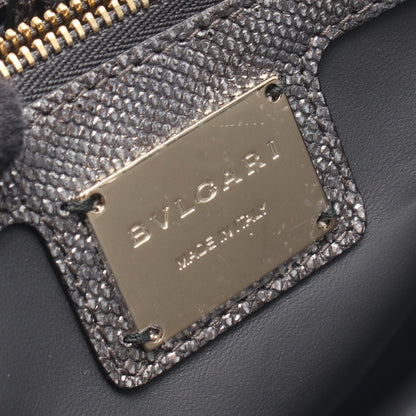 セルペンティ フォーエバー スモール メタリック チェーンショルダーバッグ レザー シルバー ブルガリ バッグ BVLGARI