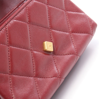 マトラッセ スモールフラップ チェーンショルダーバッグ ラムスキン ボルドー ゴールド金具 シャネル バッグ CHANEL