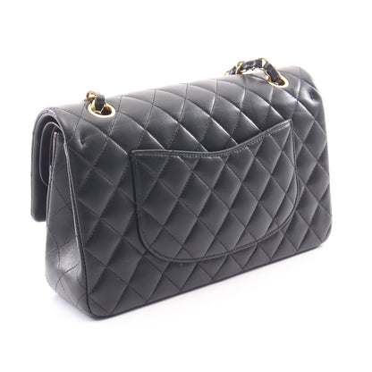 マトラッセ Wフラップ Wチェーンショルダーバッグ ラムスキン ブラック ゴールド金具 シャネル バッグ CHANEL