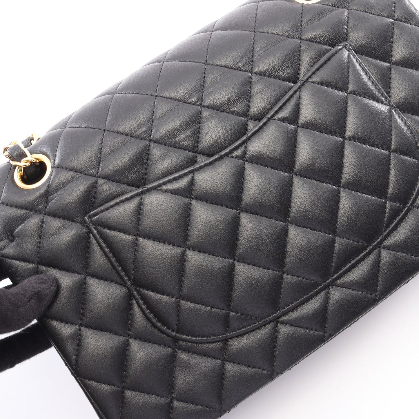 マトラッセ Wフラップ Wチェーンショルダーバッグ ラムスキン ブラック ゴールド金具 シャネル バッグ CHANEL