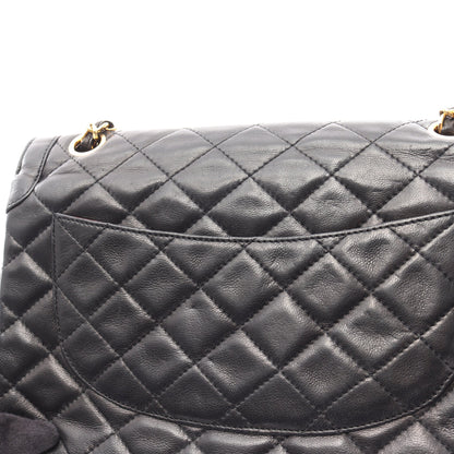 マトラッセ パリ限定 Wチェーンショルダーバッグ ラムスキン ブラック ゴールド金具 シャネル バッグ CHANEL