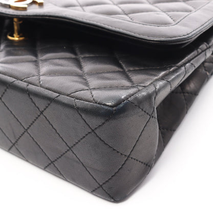 マトラッセ パリ限定 Wチェーンショルダーバッグ ラムスキン ブラック ゴールド金具 シャネル バッグ CHANEL