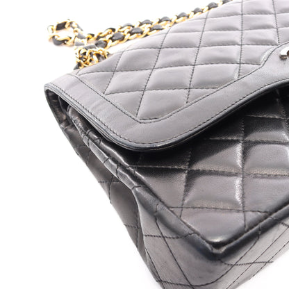 マトラッセ パリ限定 Wチェーンショルダーバッグ ラムスキン ブラック ゴールド金具 シャネル バッグ CHANEL