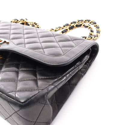 マトラッセ パリ限定 Wチェーンショルダーバッグ ラムスキン ブラック ゴールド金具 シャネル バッグ CHANEL