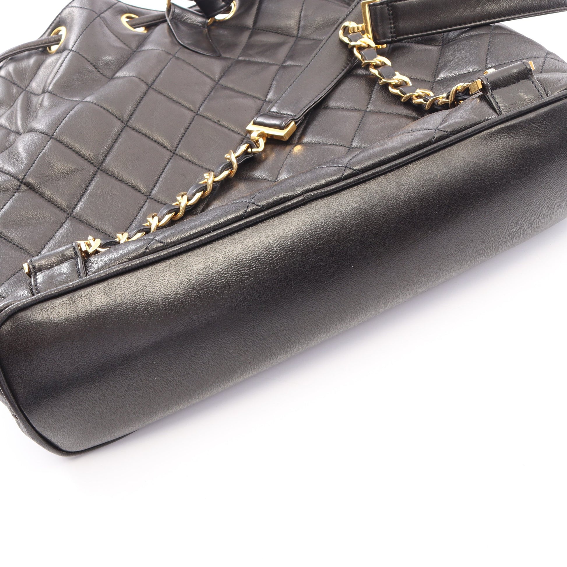 マトラッセ バックパック リュックサック ラムスキン ブラック ゴールド金具 シャネル バッグ CHANEL