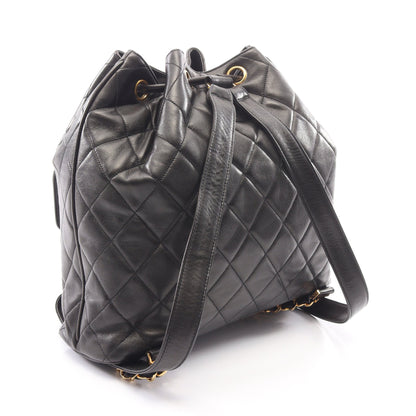 マトラッセ バックパック リュックサック ラムスキン ブラック ゴールド金具 シャネル バッグ CHANEL