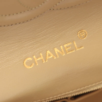 ココマーク フラップ チェーンショルダーバッグ レザー ライトベージュ ゴールド金具 シャネル バッグ CHANEL