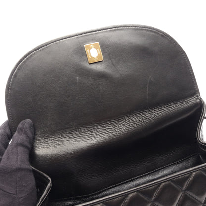 マトラッセ ショルダーバッグ ラムスキン ブラック ゴールド金具 シャネル バッグ CHANEL