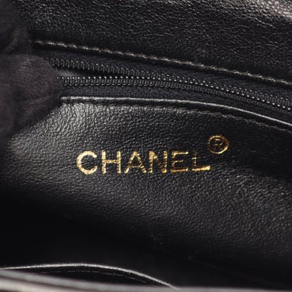 マトラッセ ショルダーバッグ ラムスキン ブラック ゴールド金具 シャネル バッグ CHANEL