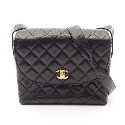 マトラッセ ショルダーバッグ ラムスキン ブラック ゴールド金具 シャネル バッグ CHANEL