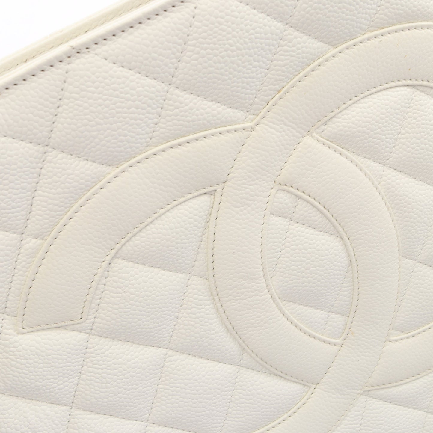 復刻トート ハンドバッグ トートバッグ キャビアスキン ホワイト シルバー金具 シャネル バッグ CHANEL