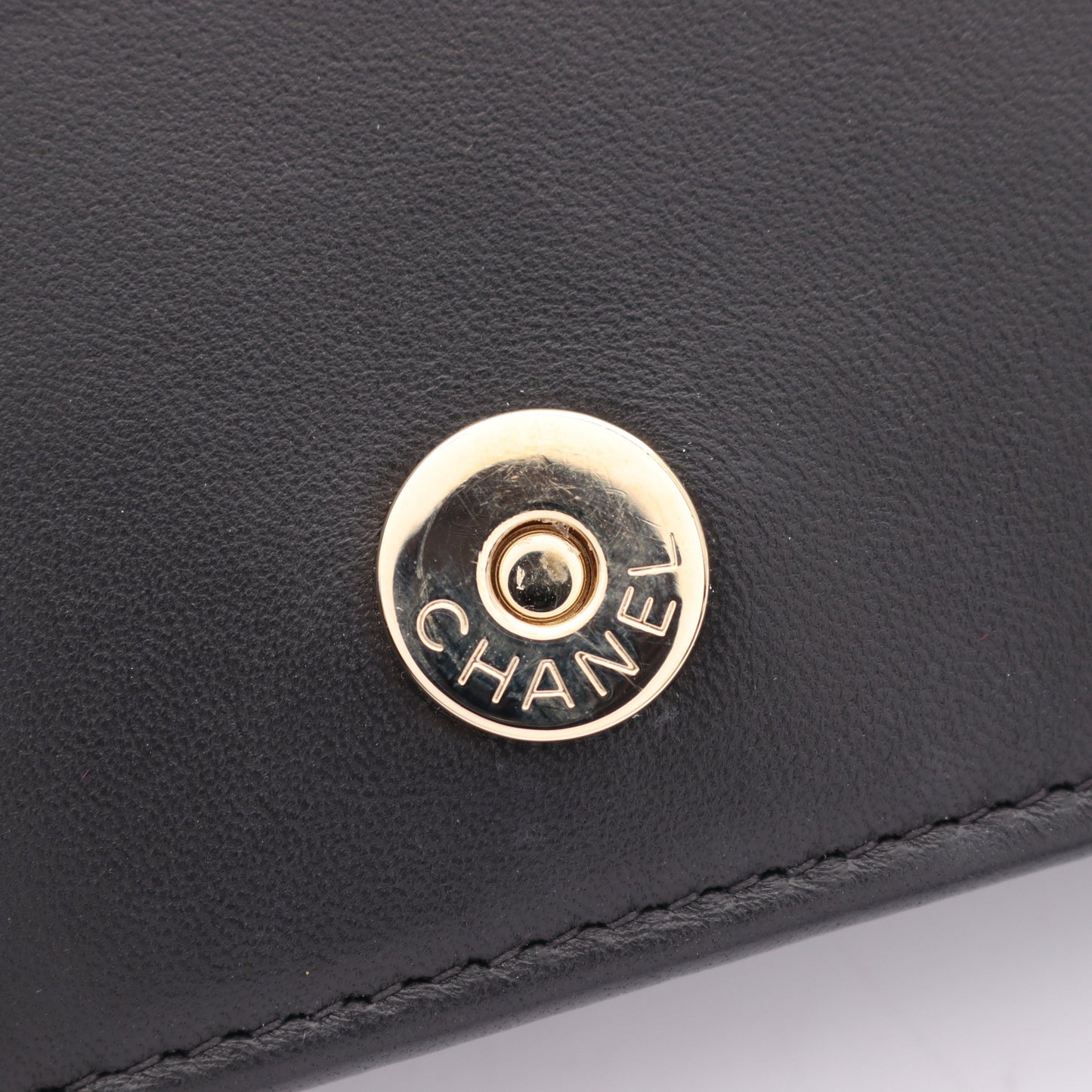 マトラッセ カメリア チェーンウォレット ラムスキン ブラック ピンク ゴールド金具 シャネル バッグ CHANEL