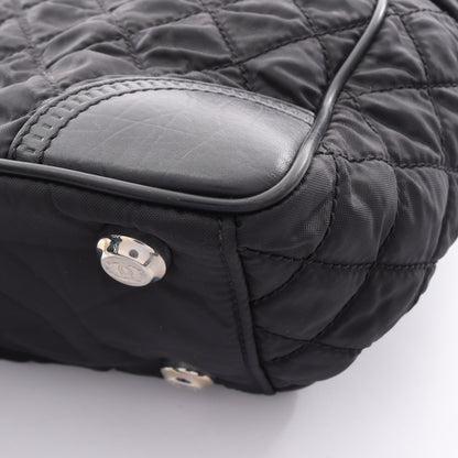 パリニューヨークライン ハンドバッグ トートバッグ ナイロン レザー ブラック シルバー金具 シャネル バッグ CHANEL