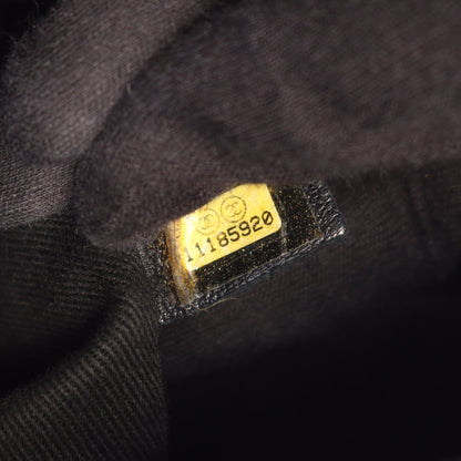 パリニューヨークライン ハンドバッグ トートバッグ ナイロン レザー ブラック シルバー金具 シャネル バッグ CHANEL