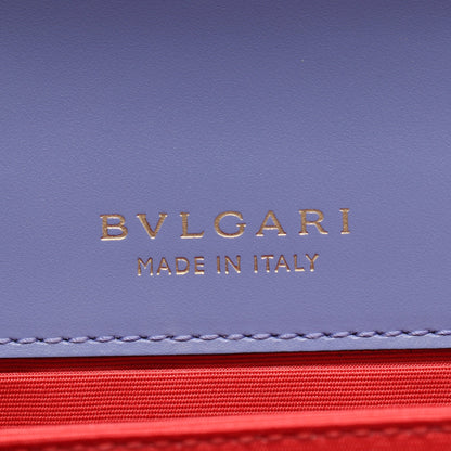 セルペンティ フォーエバー ハンドバッグ レザー ライトブルー ブルガリ バッグ BVLGARI