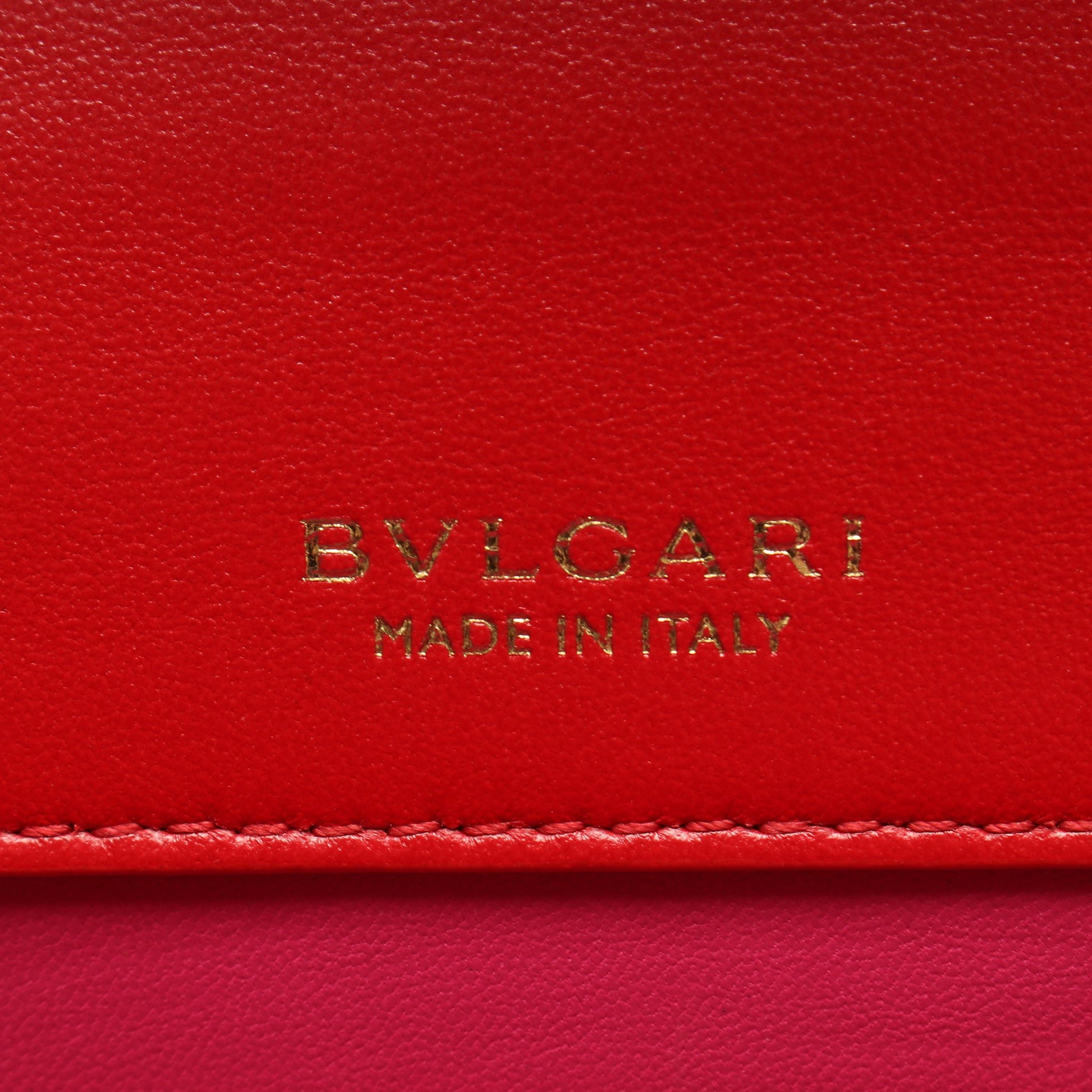 セルペンティ フォーエバー 2WAY チェーンハンドバッグ レザー レッド ブルガリ バッグ BVLGARI