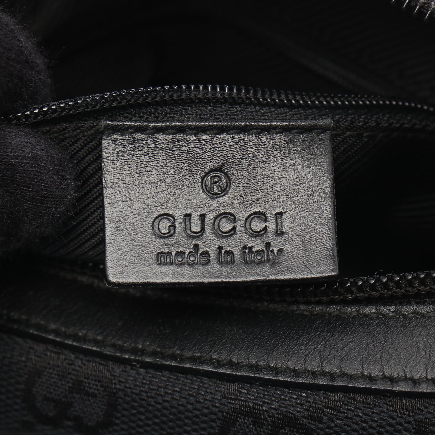 GGキャンバス ワンショルダーバッグ キャンバス レザー ブラック グッチ バッグ GUCCI