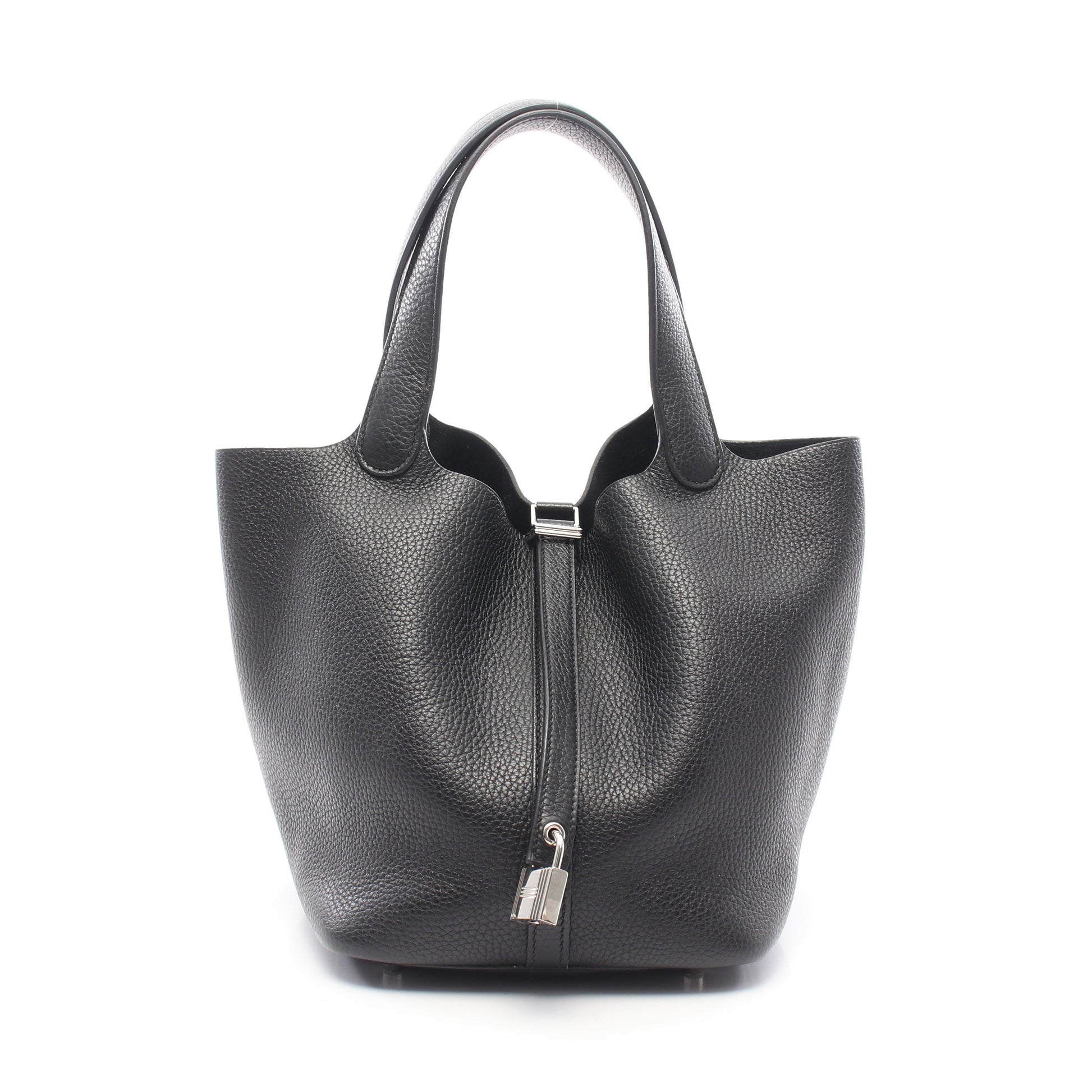 ピコタンロックMM ハンドバッグ トリヨンクレマンス ブラック シルバー金具 Y刻印 エルメス バッグ HERMES